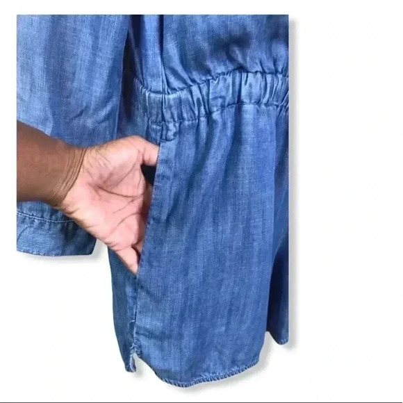 Ann Taylor Loft Chambray Romper Size 4 - Picture 3 of 6